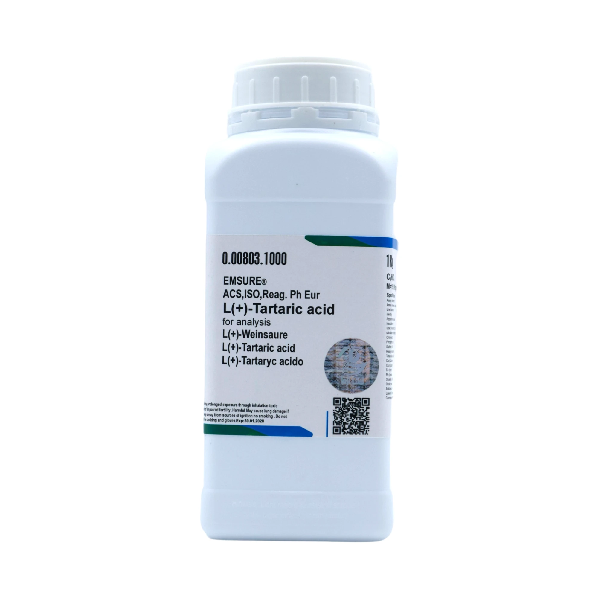 L(+)-Tartaric acid اسید تارتاریک - گرید Extra Pure - Image 2